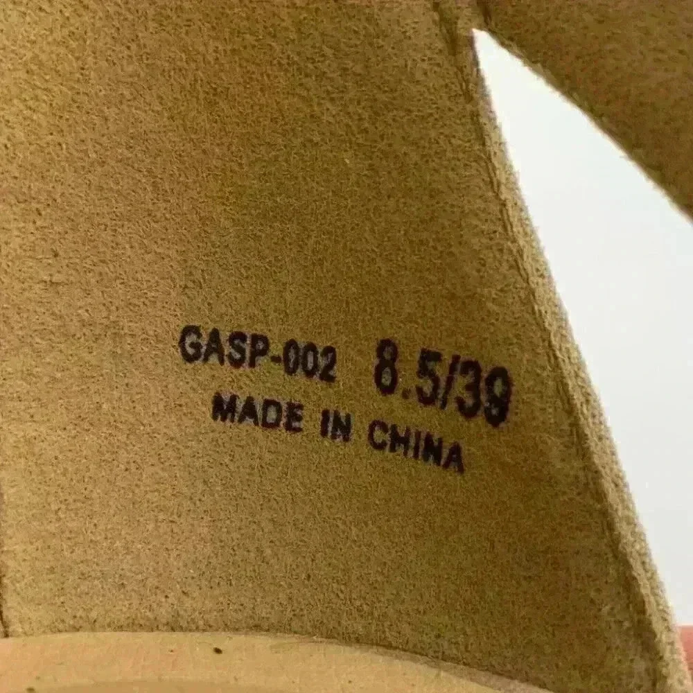 CL by Chinese Laundry heels sz 8.5 39 beige chunky y2K 90s vintage